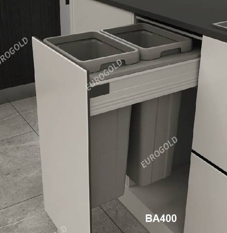 Thùng rác âm tủ giảm chấn Eurogold BA400 (EBA400)