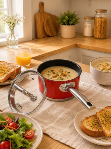 Quánh inox chống dính CH16D Arber 16cm, đáy 3 lớp