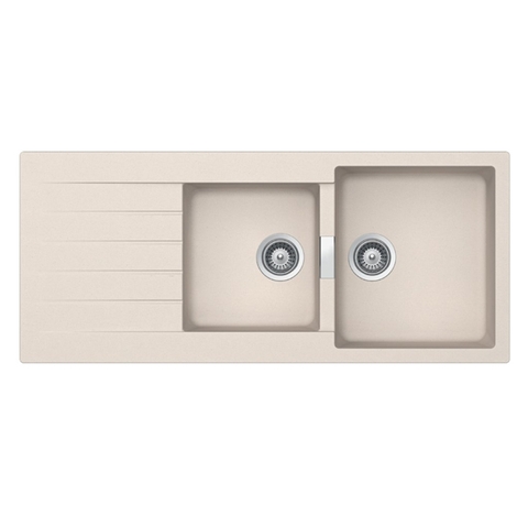 Chậu đá Hafele HS19-GED2S80 570.35.470 – Chậu rửa bát 2 hố 1 bàn màu vàng nhạt