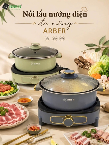 Nồi Lẩu Điện Đa Năng Arber HH5.5LGREEN