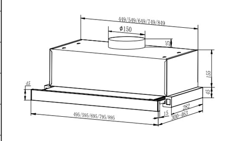 Máy hút mùi âm tủ FS SYP 70T