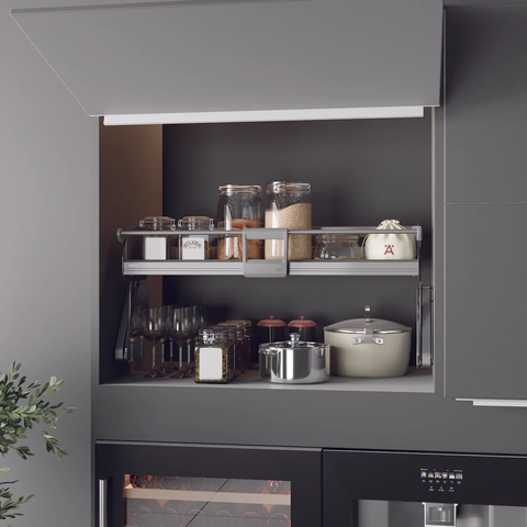 Rổ nâng hạ Utensio Plus H2 Khay đơn 504.68.376 | Màu Than Chì (800mm)