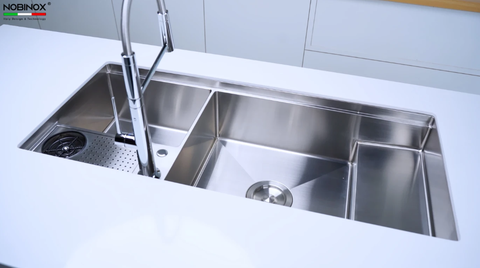 Chậu rửa bát 2 hố Nobinox Razia NJ577