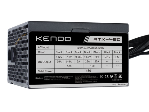 Nguồn máy tính KENOO ATX-450/450F 450W fan 12