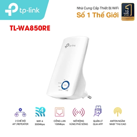 Bộ mở rộng sóng WiFi 300Mbps TP-LINK TL-WA850RE