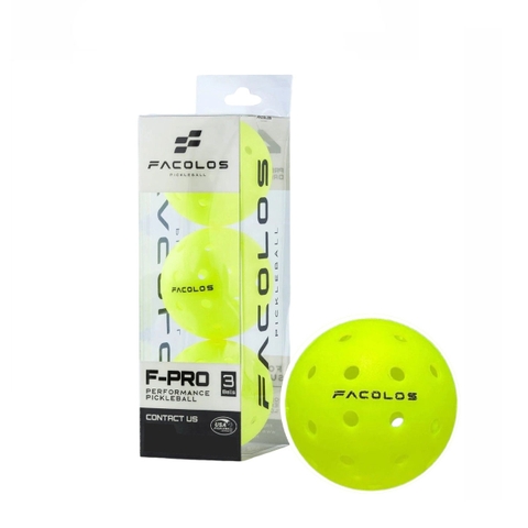 Bóng Pickleball Facolos F-Pro Performance - Hộp 3 Quả