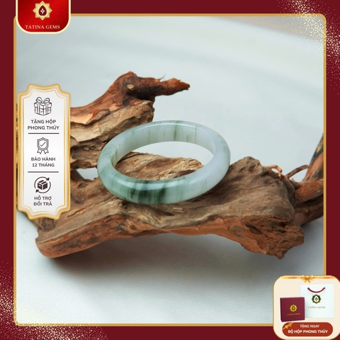 Vòng Đá Ngọc Thiên Sơn Thúy Màu Xanh Mint (Xanh Bạc Hà) Tinh Khôi Chuẩn Tự Nhiên, May Mắn & Bình An TATINA GEMS (Tặng Bộ Hộp Đựng Sang Trọng)