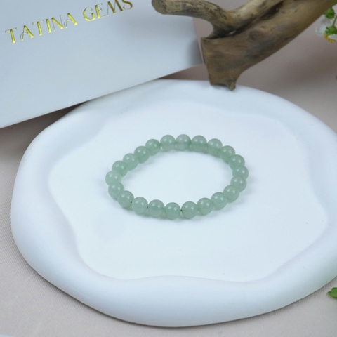 Vòng Tay Đá Đông Lăng Xanh Green Aventurine Tự Nhiên Hộ Mệnh & Bình An TATINA GEMS. (Tặng Bộ Hộp Đựng Sang Trọng)
