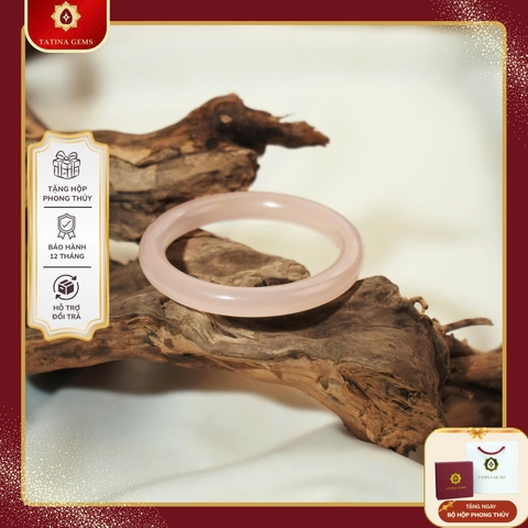 Vòng Tay Đá Hoa Cương tự nhiên Granite, Màu Hồng Củ Sen Mang Lại May Mắn Bình An TATINA GEMS (Tặng Bộ Hộp Đựng Sang Trọng)