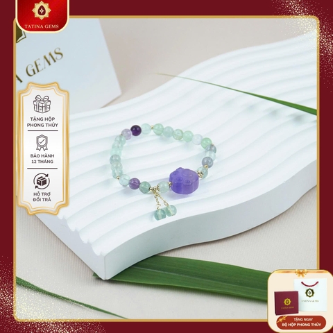 Vòng Tay Chuỗi Hạt Đá Thạch Anh Mix Charm Cao Cấp Bộ Sưu Tập The Muse Collection TATINA GEMS (Tặng Bộ Hộp Đựng Sang Trọng)