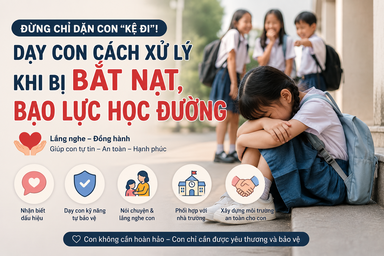 Dạy con cách xử lý khi bị bạn bè bắt nạt, bạo lực học đường