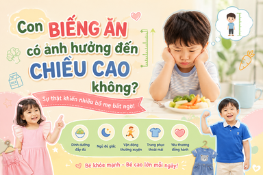Con biếng ăn có ảnh hưởng đến chiều cao không? Sự thật khiến nhiều bố mẹ bất ngờ!