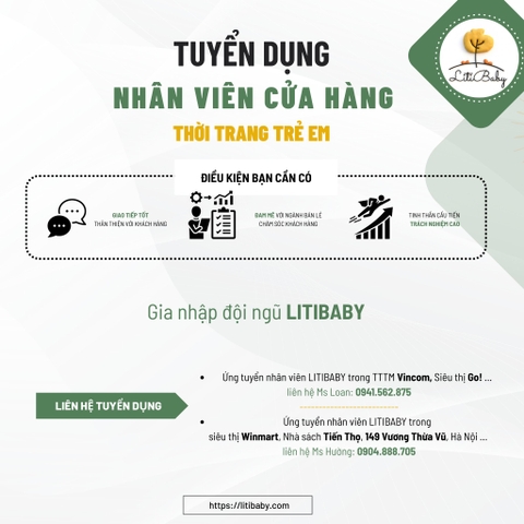 Tuyển dụng Cửa hàng trưởng & Nhân viên bán hàng