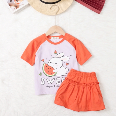 Bộ cotton trẻ em - bé gái G003 3/10 TS19