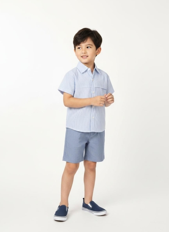 Bộ cotton trẻ em - bé trai B001 2/7 NH55