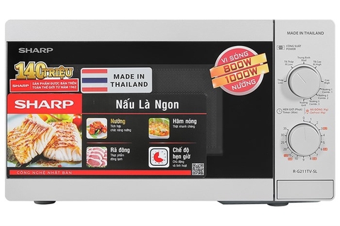Lò vi sóng có nướng Sharp 21 lít  R-G211TV-SL