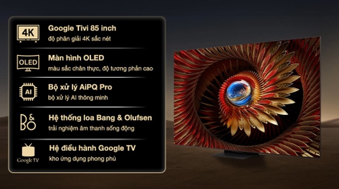 Google Tivi QD-Mini LED TCL AI 4K 85 inch 85C8K
