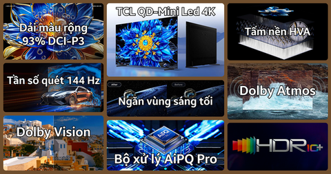 Google Tivi TCL QD-Mini LED 4K 85 Inch 85P8LS