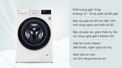 Máy giặt LG AI DD Inverter 10 kg FV1410S5W