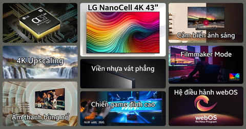Smart Tivi NanoCell LG AI 4K 43 inch 43NANO81TSA