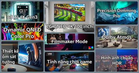 Smart Tivi LG QNED evo AI 4K 100 inch 100QNED86BS