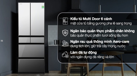 Tủ lạnh Hitachi Inverter 540 lít Multi Door R-HW540RV(X)