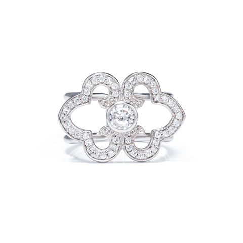 Nhẫn đeo khăn Elegant Bliss - Màu Bạc