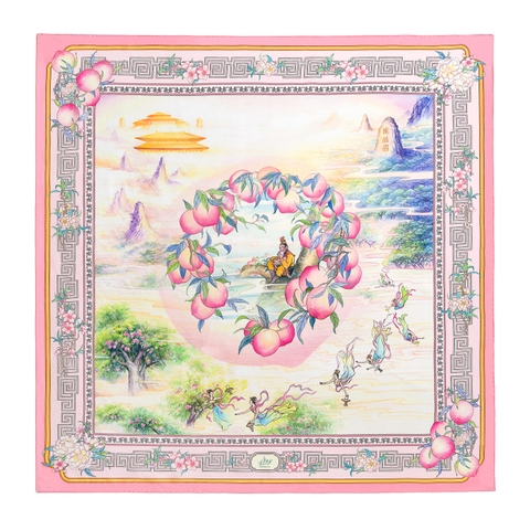 Khăn lụa vuông 91,5 (The Peaches of Immortality)