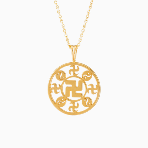 Mặt dây chuyền hình tròn (Wan Pendant 24kt yellow gold 17mm)