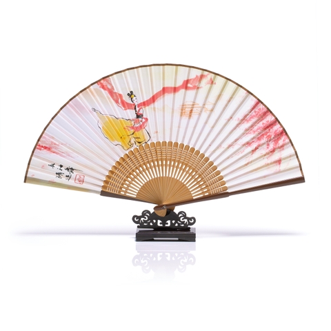 Quạt - Hình cô gái múa với dải tay áo (Sleeves of the Sui Dynasty)