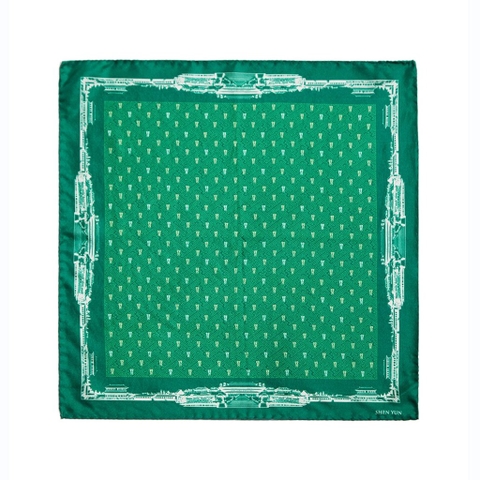 Khăn cài túi áo nam Tinh Thần Đại Hán - Xanh lục