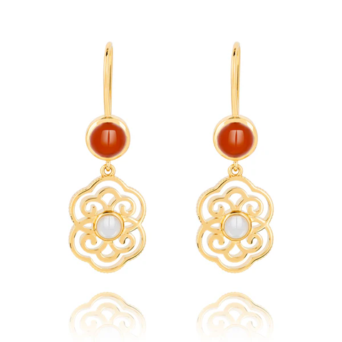 Khuyên tai (Blissful Ruyi Hook Carnelian)