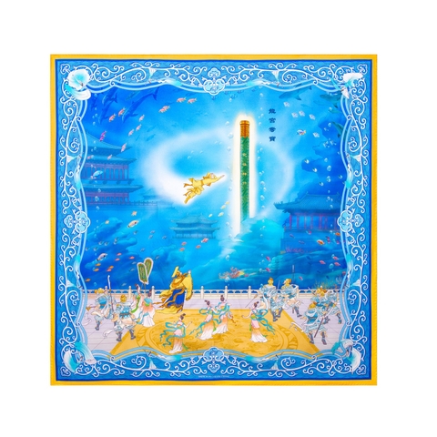 Khăn lụa Tôn Ngộ Không Xuống Long Cung