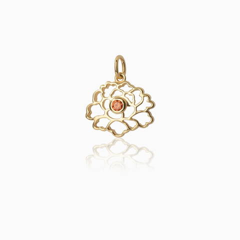 Charm - Hoa mẫu đơn - Vàng đá cam (Tang Flower)