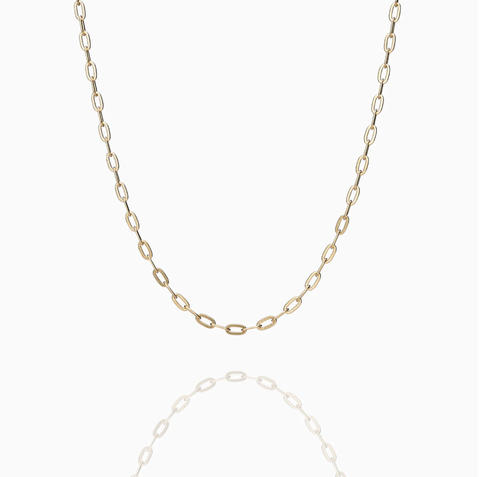 Dây chuyền - Trơn 16 (Paperclip Chain)- Màu vàng