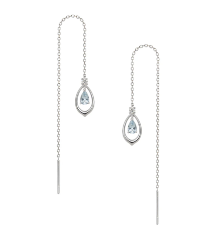 Khuyên tai (The Heavenly Phoenix-18kt White Gold with Aquamarine)