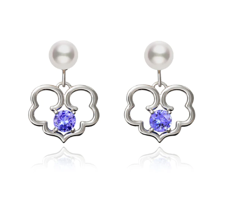 Khuyên tai (The Timeless Blessings-18kt White Gold with Tanzanite)