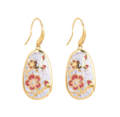 Khuyên tai (Plum Blossom Mosaic Mother of Pearl)