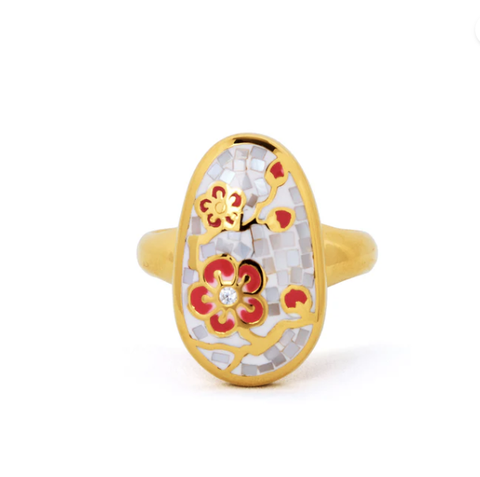 Nhẫn (Plum Blossom Mosaic Mother of Pearl)