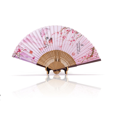 Quạt xếp trang trí (Plum Blossom Fan)