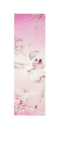 Khăn quàng dài- Hoa mai hồng (Plum Blossom)