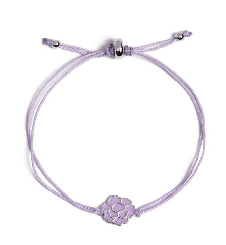 Vòng tay dây nylon - Mẫu đơn tím (Tang Peony)