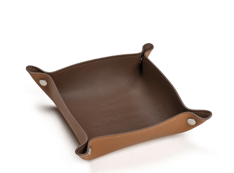 Khay đựng đồ bằng da - nâu (Mens Signature)
