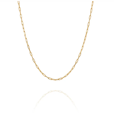 Dây chuyền - Trơn 18 (Paperclip Chain)- Màu vàng