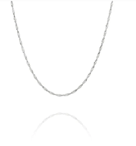 Dây chuyền - Trơn 18 (Singapore Chain)- Màu bạc