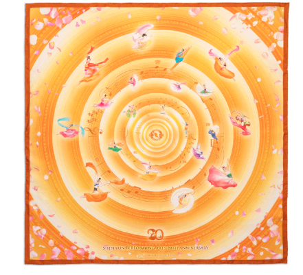 Khăn lụa vuông 91,5 (Shen Yun's 20th Anniversary)