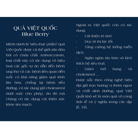 Việt Quất Sấy Khô Only Nature USA 120gr