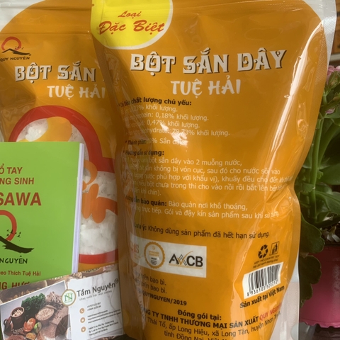 Bột sắn dây Quy Nguyên loại đặc biệt bột sắn dây nguyên chất 500g [Combo 2 gói] Tầm Nguyên tặng 1 sỗ tay