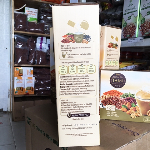 Bột ngũ cốc TAMI Tâm Minh- [Ngon bổ dưỡng cho sức khỏe mỗi ngày]