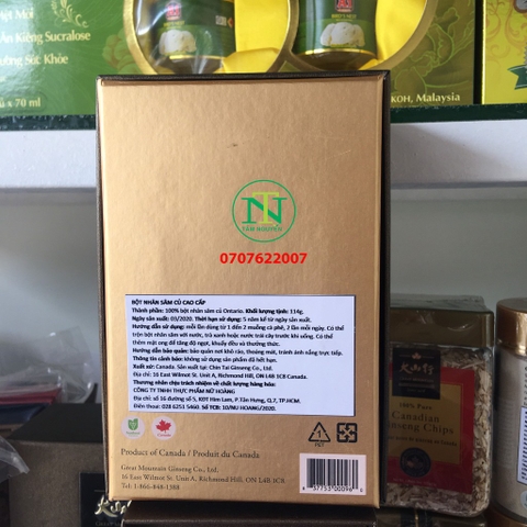 Bột Nhân Sâm củ cao cấp Canada